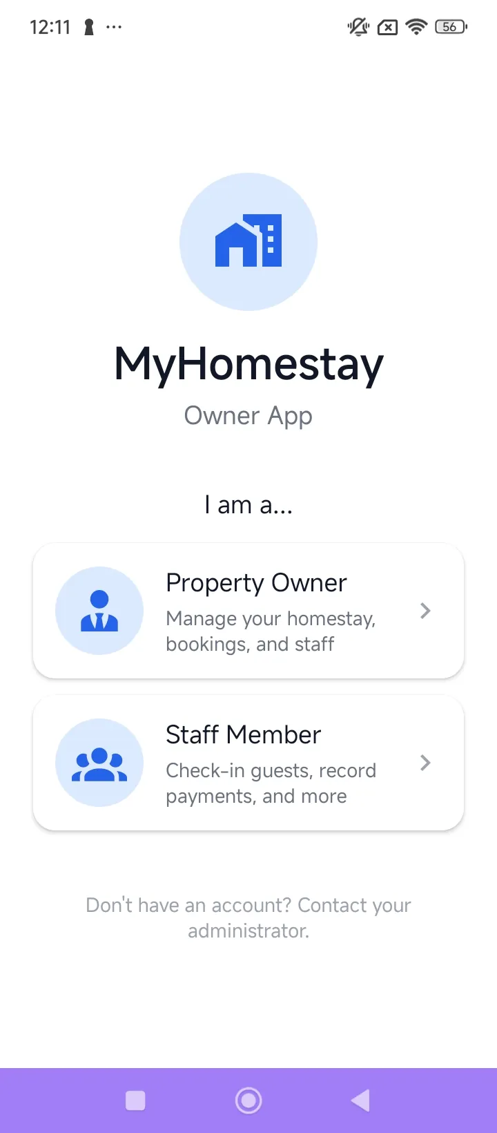 MyHomestay Owners App - Home