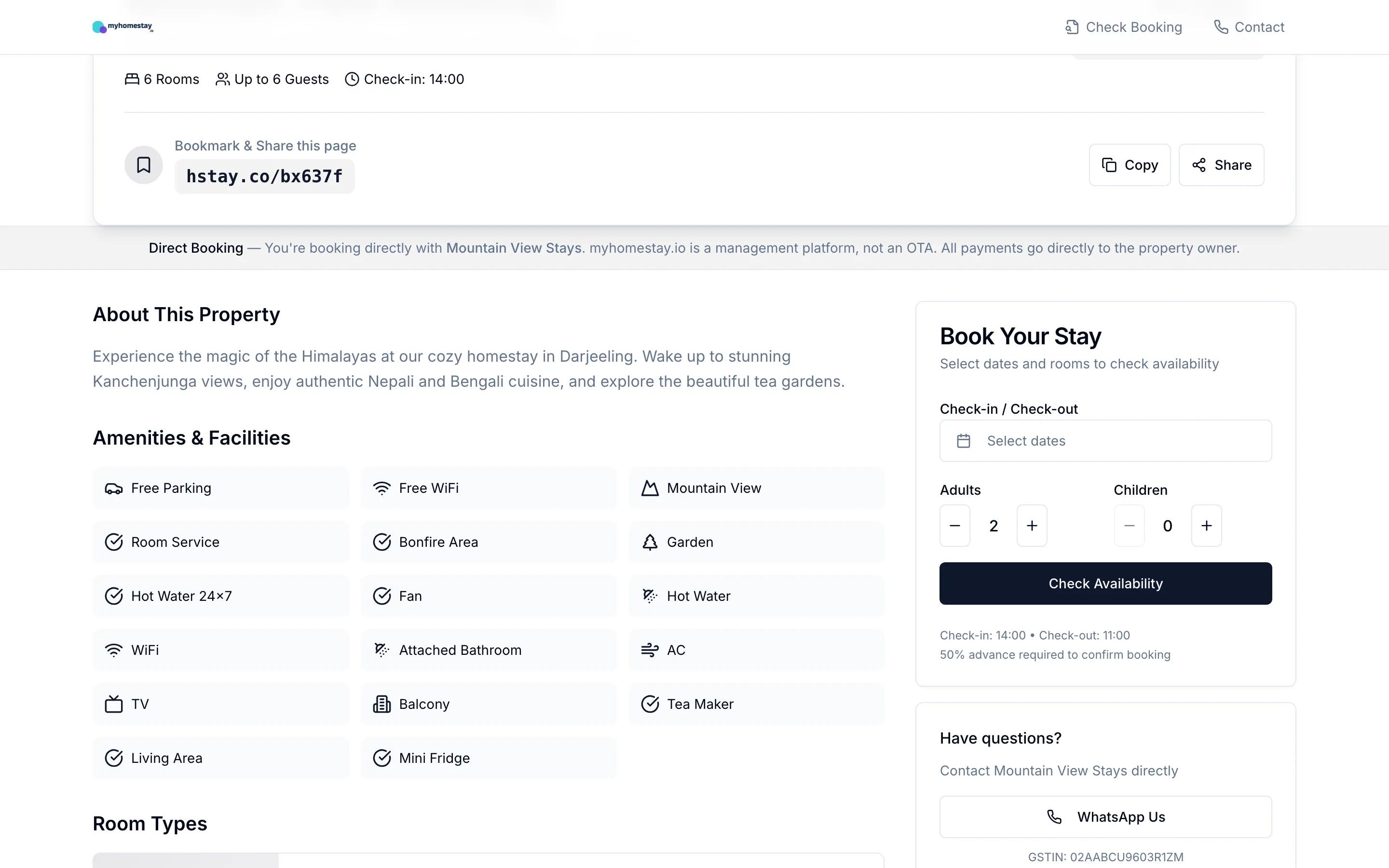 Booking Widget